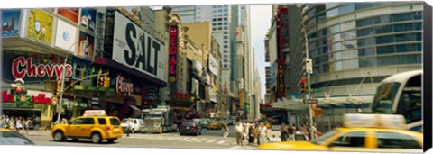 Framed 42nd Street, Eighth Avenue, Times Square, Manhattan, New York Print