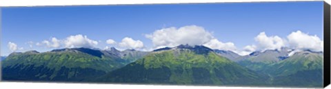 Framed Mountain range, Chugach Mountains, Anchorage, Alaska, USA Print