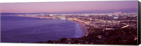 Framed View of Los Angeles downtown, California, USA Print