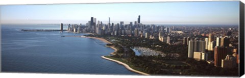 Framed Skyscrapers at the waterfront, Grant Park, Lake Michigan, Chicago, Cook County, Illinois, USA 2011 Print