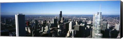 Framed Skyscrapers in a city, Trump Tower, Chicago, Cook County, Illinois, USA 2011 Print