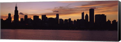 Framed Buildings on the Lake Michigan Waterfront, Chicago, Illinois, USA 2011 Print