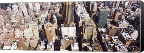 Framed High angle view of buildings in a city, Manhattan, New York City, New York State, USA Print