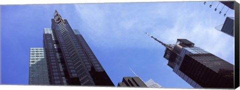 Framed Low angle view of skyscrapers in a city, New York City, New York State, USA 2011 Print