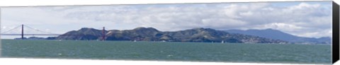 Framed Golden Gate Bridge, Marin Headlands, Mount Tamalpais, Sausilito, San Francisco Bay, San Francisco, California, USA Print