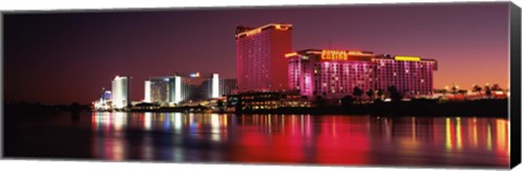 Framed Casinos at the waterfront, Laughlin, Nevada Print