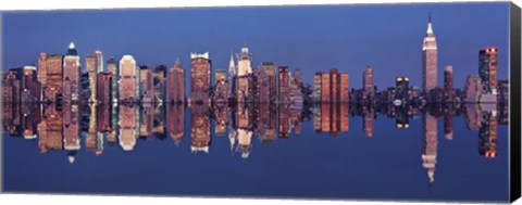 Framed New York Skyline with Reflection Print