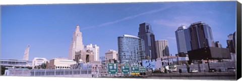 Framed Low angle view of downtown Kansas City Print