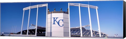 Framed Baseball stadium, Kauffman Stadium, Kansas City, Missouri, USA Print