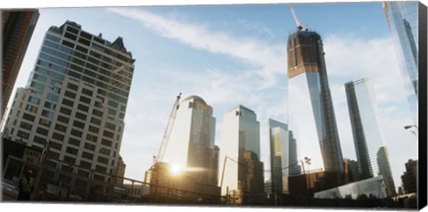 Framed Skyscrapers in a city, New York City, New York State, USA 2012 Print