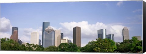 Framed Wedge Tower, ExxonMobil Building, Chevron Building from a Distance, Houston, Texas, USA Print