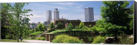 Framed Buildings in a city, Tulsa, Oklahoma, USA Print