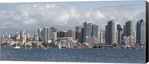 Framed Cloudy Sky Over San Diego Print