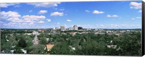 Framed Aerial view of Colorado Springs, Colorado Print