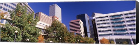 Framed Low angle view of buildings in a city, Sheraton Downtown Denver Hotel, Denver, Colorado, USA Print