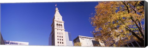 Framed Low angle view of a Clock tower, Denver, Colorado Print