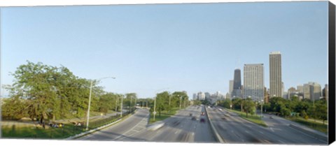 Framed Skyscrapers in a city, Lake Shore Drive, Chicago, Cook County, Illinois, USA Print