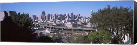 Framed Skyline with Highway Overpass, San Francisco Print