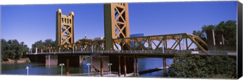 Framed Tower Bridge, Sacramento, CA , USA Print