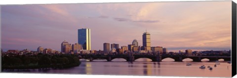 Framed Charles River, Back Bay, Boston, Massachusetts Print