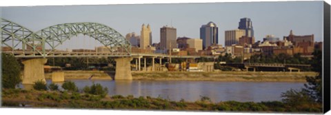 Framed Bridge over a river, Kansas city, Missouri, USA Print