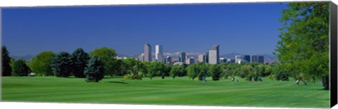 Framed Skyline In Daylight, Denver, Colorado, USA Print