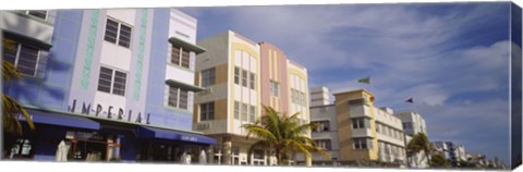 Framed Art Deco Hotel, Ocean Drive, Miami Beach, Florida Print