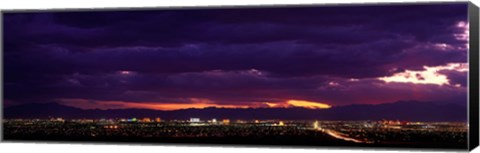 Framed Storm, Las Vegas, Nevada, USA Print