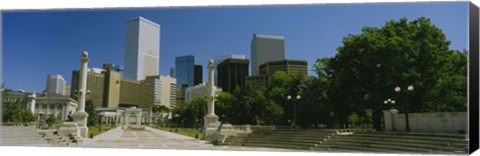 Framed Buildings of Denver Skyline Print