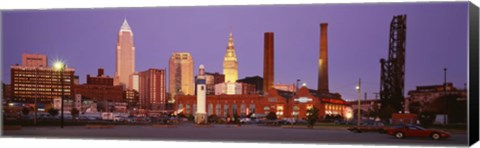 Framed Skyline, Cleveland, Ohio, USA Print