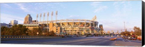 Framed Facade of a baseball stadium, Jacobs Field, Cleveland, Ohio, USA Print