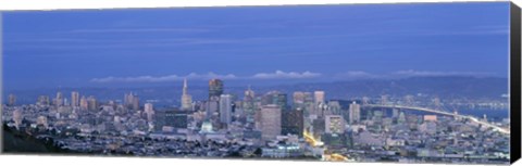 Framed San Francisco cityscape Upper Market California Print