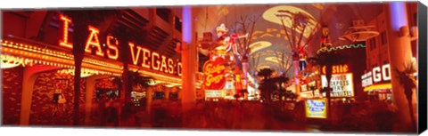 Framed View of Fremont Street Las Vegas NV USA Print