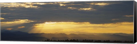 Framed Clouds in the sky, Daniels Park, Denver, Colorado, USA Print