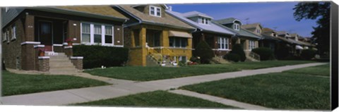 Framed Bungalows in a row, Berwyn, Chicago, Cook County, Illinois, USA Print