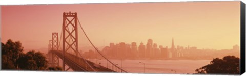 Framed San Francisco Skyline with Bay Bridge Print