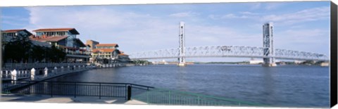 Framed Bridge Over A River, Main Street, St. Johns River, Jacksonville, Florida, USA Print