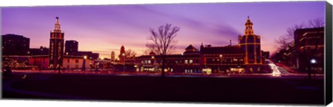 Framed Buildings in a city, Country Club Plaza, Kansas City, Jackson County, Missouri, USA Print