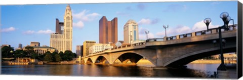 Framed Scioto River, Columbus, Ohio, USA Print