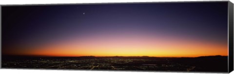 Framed Aerial view of a city, San Fernando Valley, Los Angeles, California, USA Print