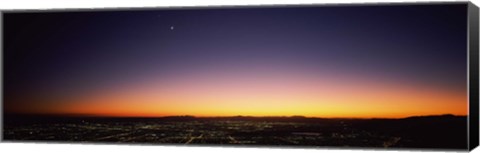 Framed Aerial view of a city, San Fernando Valley, Los Angeles, California, USA Print