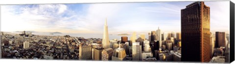 Framed High angle view of a city, Transamerica Building, San Francisco, California, USA Print