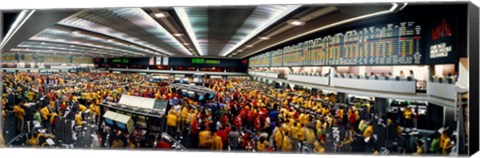 Framed Traders in a stock market, Chicago Mercantile Exchange, Chicago, Illinois, USA Print