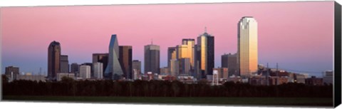 Framed Twilight, Dallas, Texas, USA Print