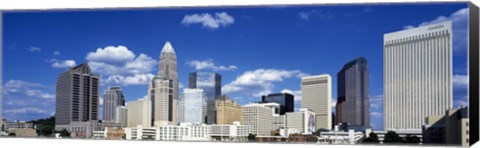 Framed Skyscrapers in a city, Charlotte, Mecklenburg County, North Carolina, USA Print