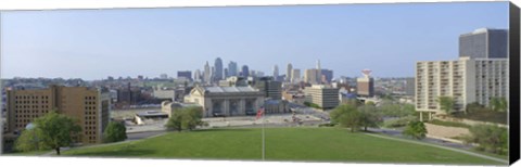 Framed Aerial View of Kansas City, Missouri Print