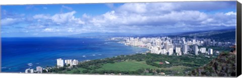 Framed Blue Waters of Waikiki, Hawaii Print