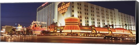 Framed USA, Nevada, Las Vegas, Buildings lit up at night Print