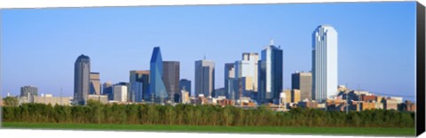 Framed Dallas Texas Skyline Print