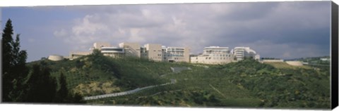 Framed Low angle view of a museum on top of a hill, Getty Center, City of Los Angeles, California, USA Print